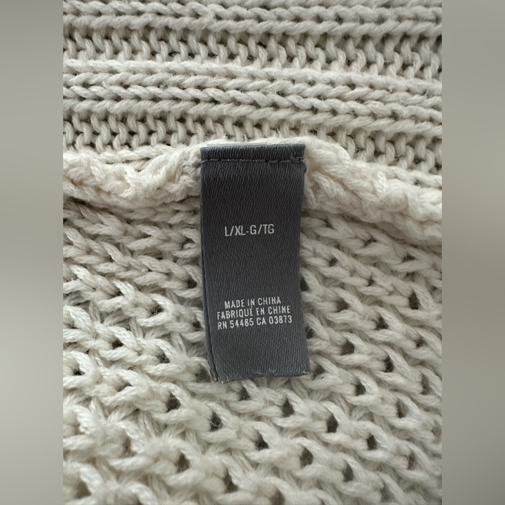 AERIE soft knit oversized open cardigan L/XL Cream Ivory - Picture 8 of 11